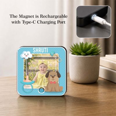 Personalised Baby Theme Musical Fridge Magnet with Custom Photo | Playable Music Home & Kids Room Decor Magnet  Birthday Gift for Kids